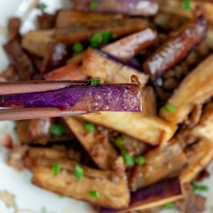 Chinese Eggplant with Spicy Pork / https://www.hwcmagazine.com
