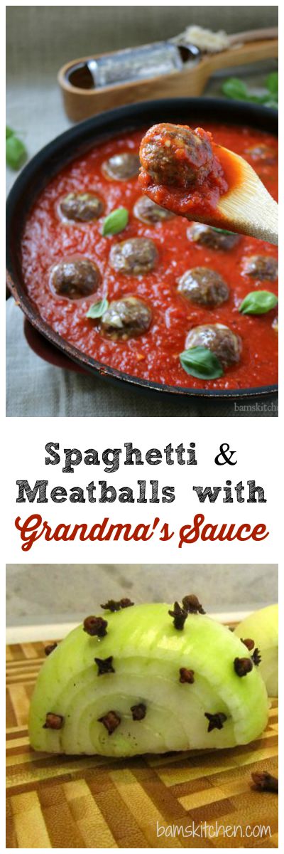 Spaghetti and Meatballs with Grandma's Sauce / https://www.hwcmagazine.com