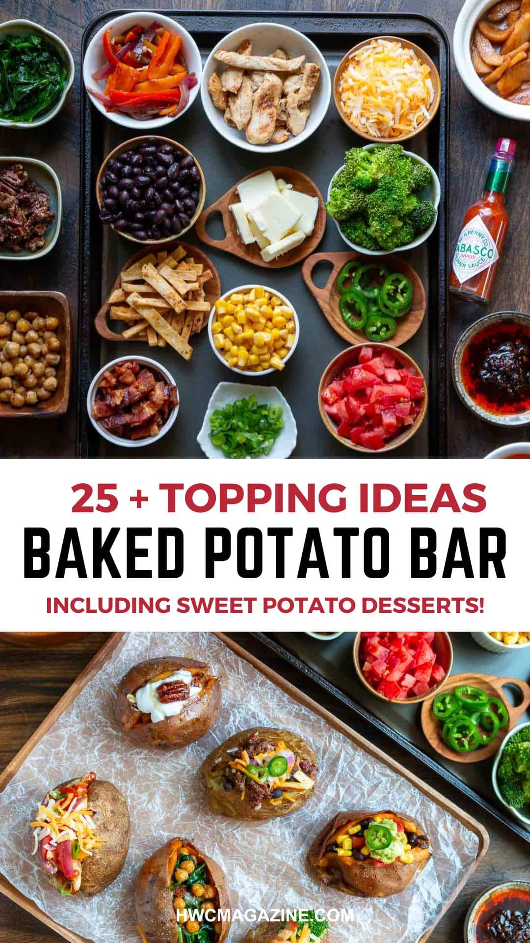 Baked Potato Bar (Toppings, Party Prep + 6 Recipes)