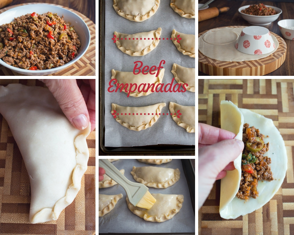 Step by step how to fold an empanada.