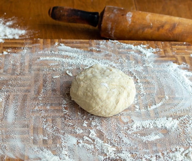 Slider Dough shaped into a ball. 