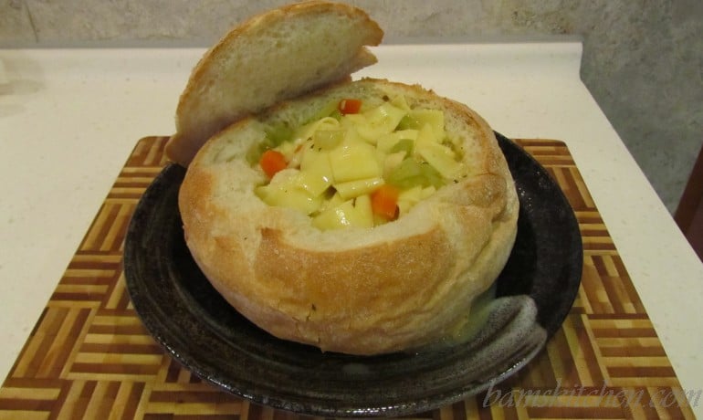 Bam's Bread Bowl Chicken Noodle Soup