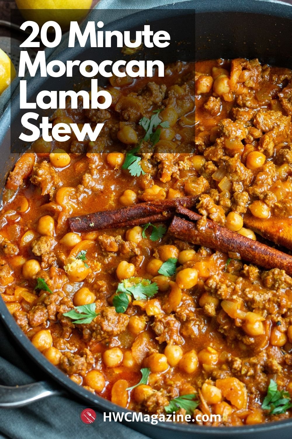 Easy Moroccan Ground Lamb Stew / https://www.hwcmagazine.com