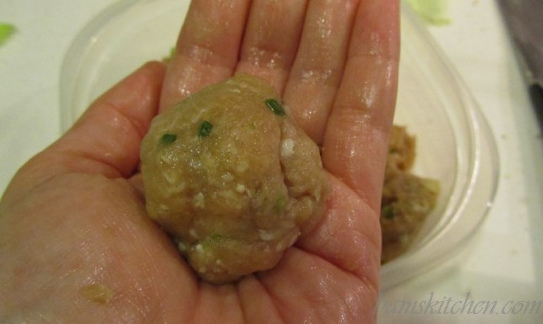 Asian meatball lollipops