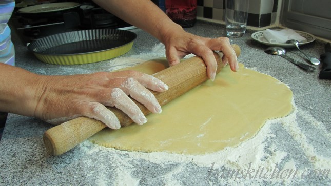 Rolling out the Tart Dough.