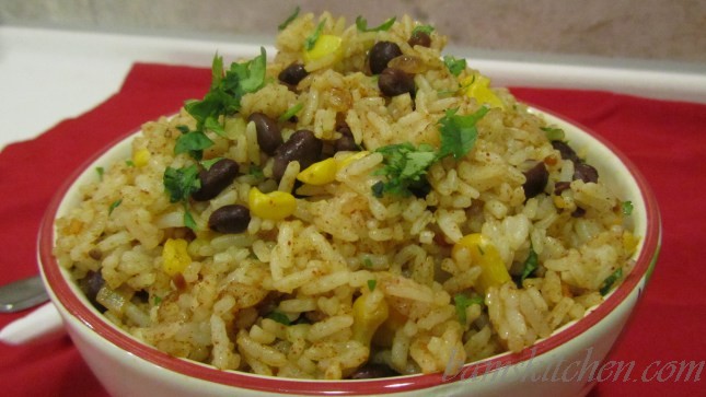 Tex Mex Chicken Enchiladas with Spanish Fried Rice