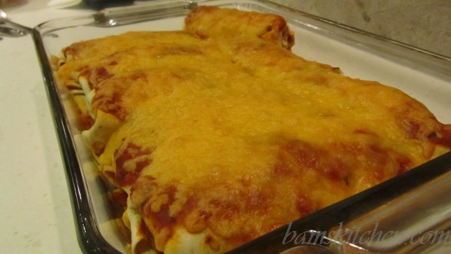 Tex Mex Chicken Enchiladas with Spanish Fried Rice