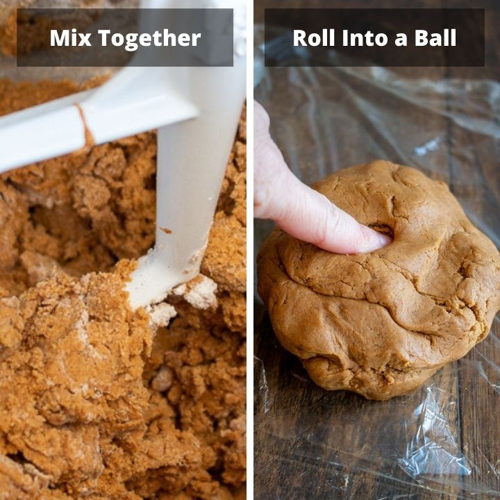 Mix together dough and roll into a ball.