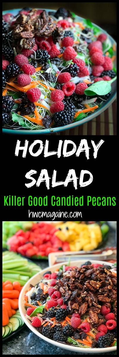 Dried Cranberry Sugar Glazed Pecan Holiday Salad