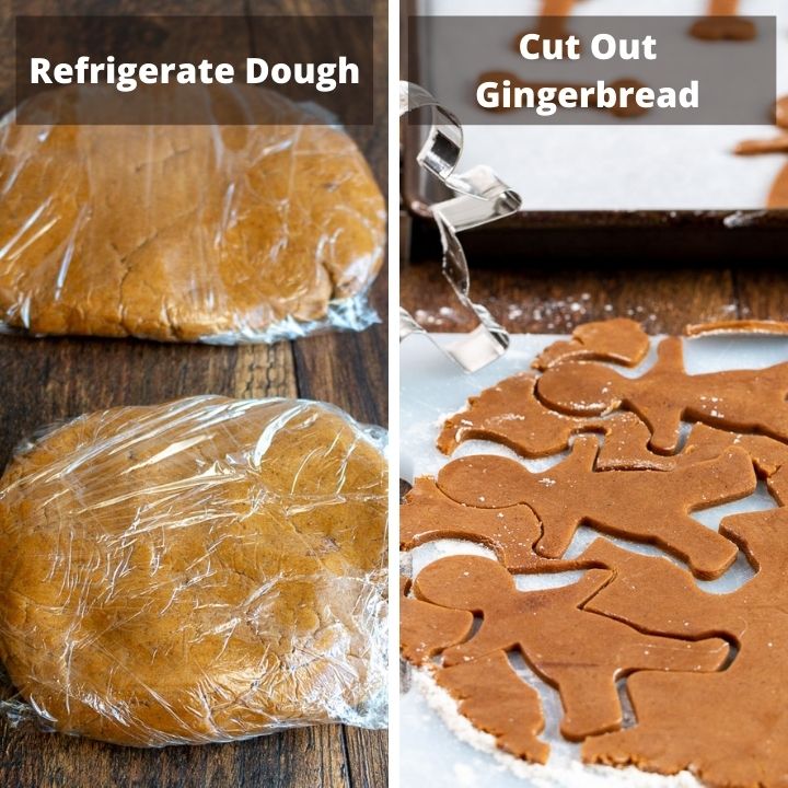 Refrigerate Dough and cut out gingerbread men and women.