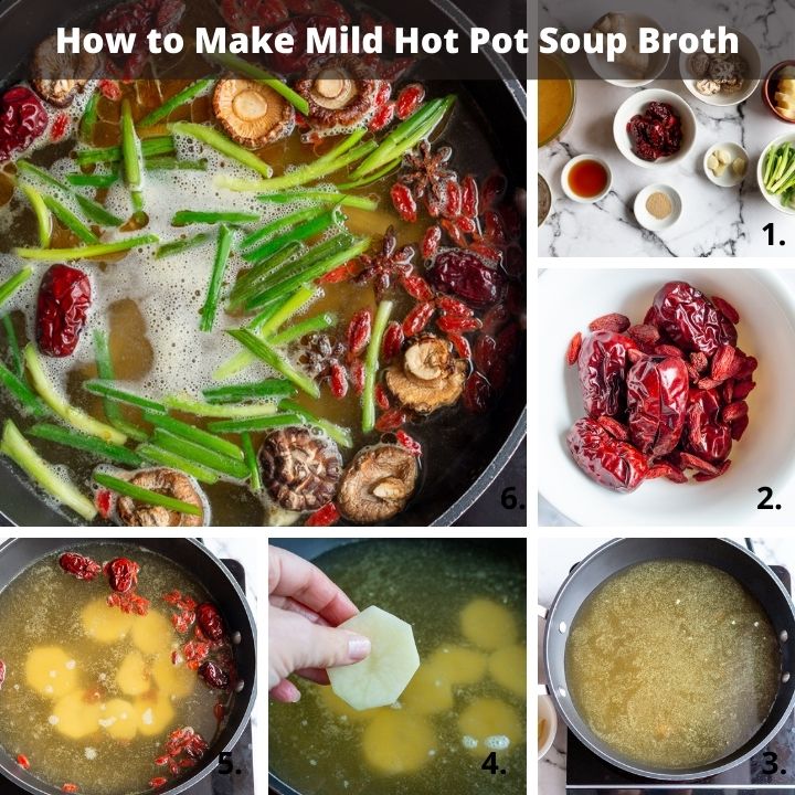Step by Step how to make a mild broth.