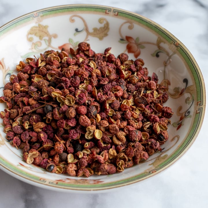 Bowl of Sichuan Peppercorns.