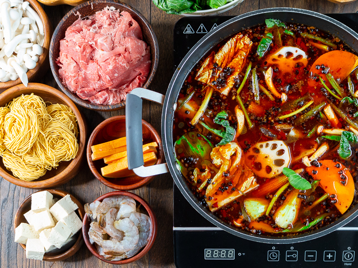 Spicy Sichuan Hot Pot [Mild Broth Recipe Included] - Healthy World Cuisine