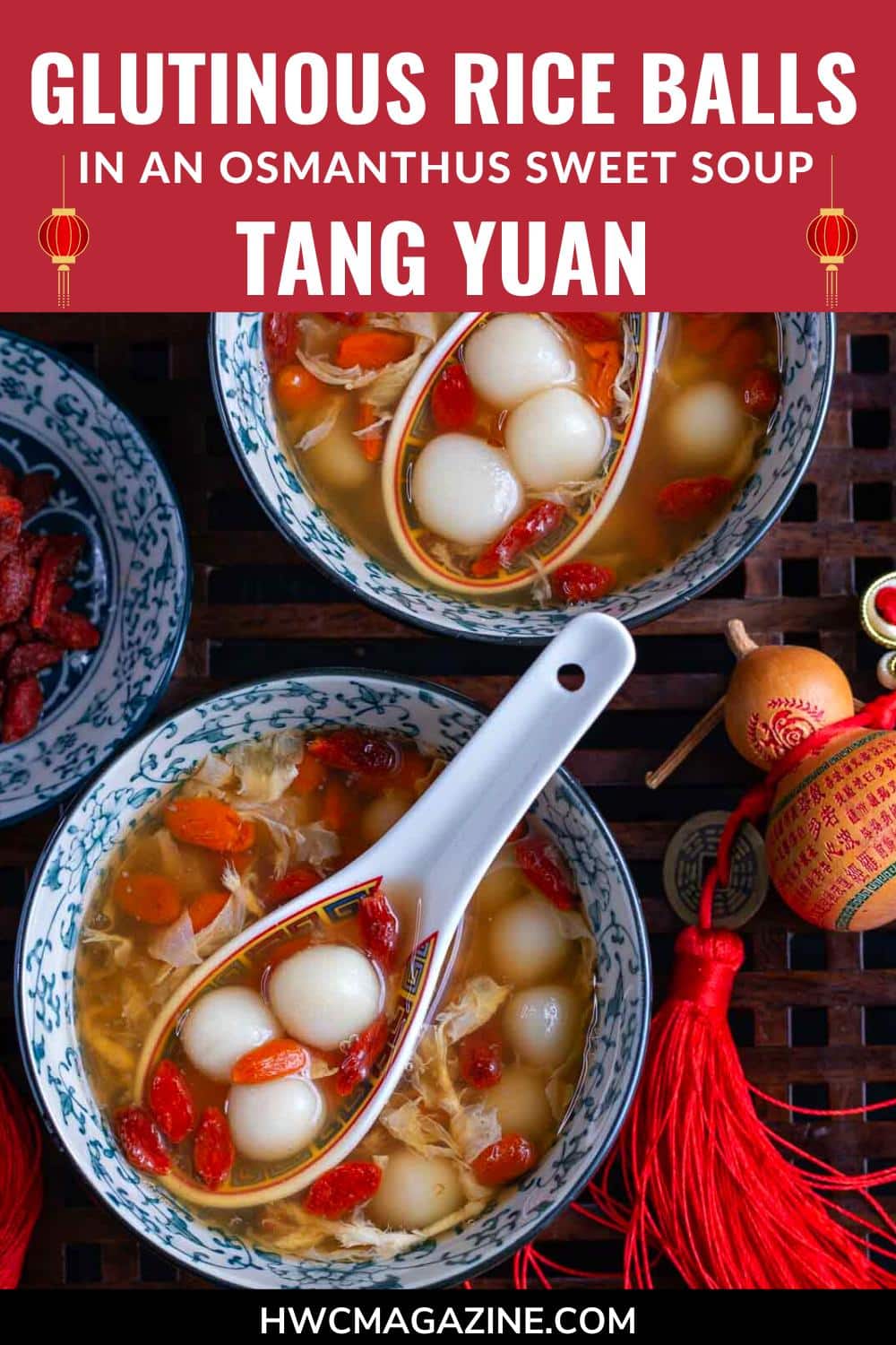 Glutinous Rice Balls in Osmanthus Sweet Soup (Tang Yuan) - Healthy ...