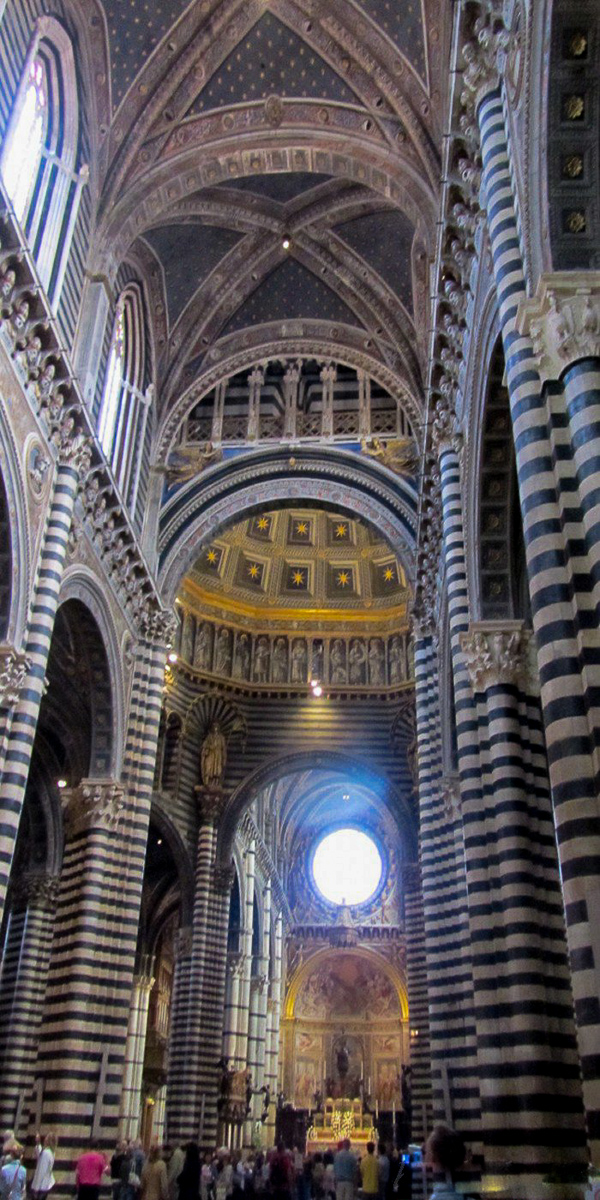 Picture of the Sienna Douma inside the church in Italy. 