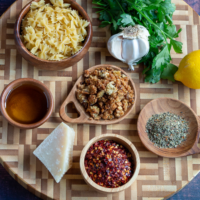 A top down shot of the ingredients needed for this recipe. 