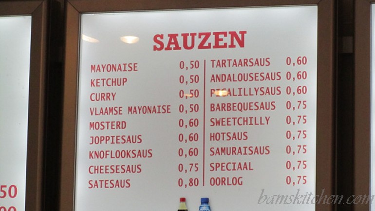 Photo of the recipe toppings that includes Vlaamse mayonaise.