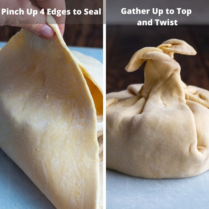 Pinch Up 4 Edges to Seal.