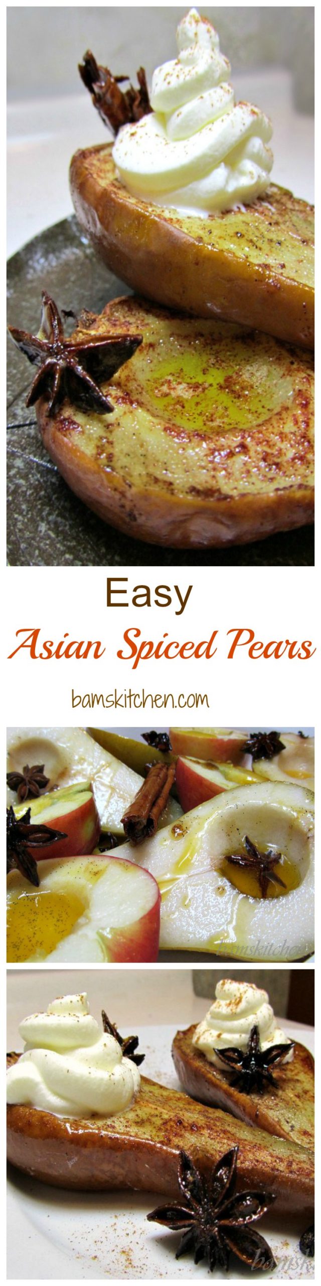 Easy Asian Spiced Pears- Healthy World Cuisine