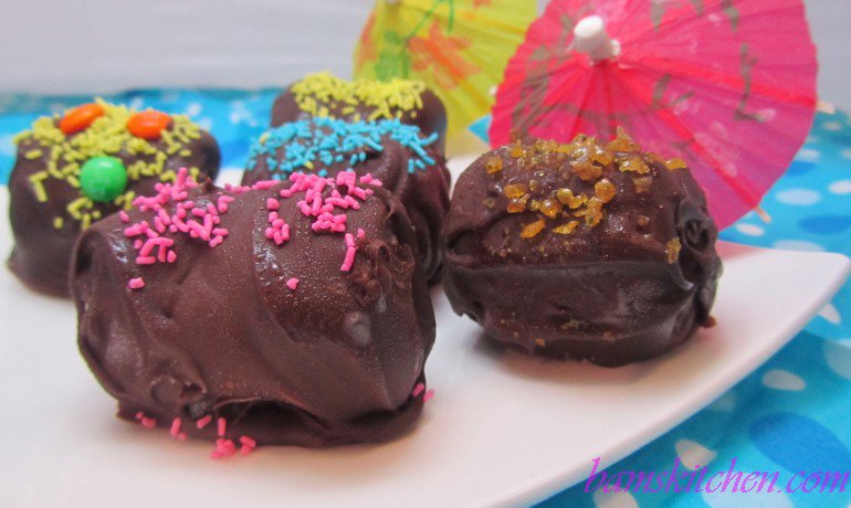 Chocolate Frozen Yogurt Bites