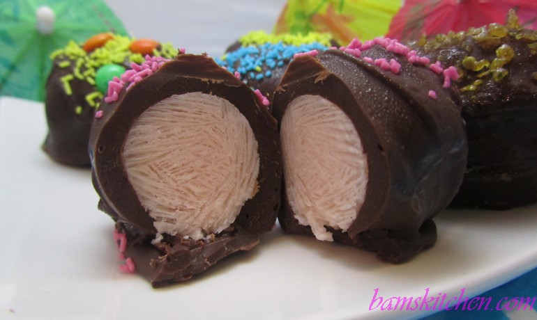 Chocolate Frozen Yogurt Bites