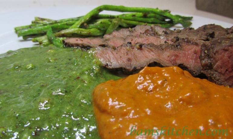 Caramelised Red Pepper Pesto Steak