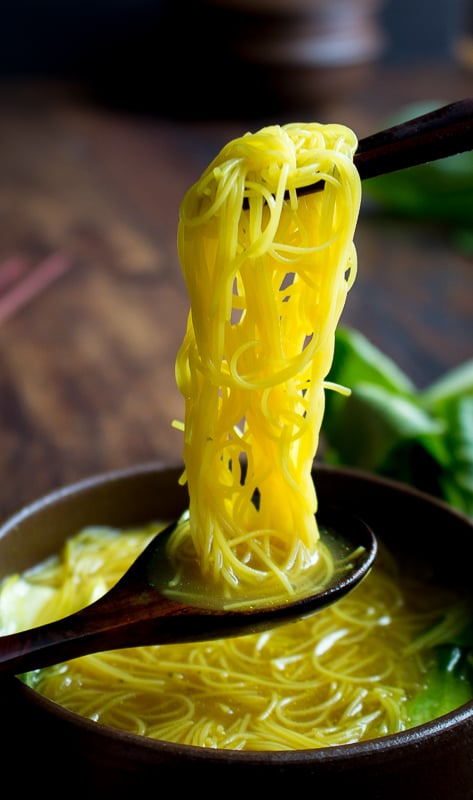 Golden Spiced Noodle Soup / https://www.hwcmagazine.com