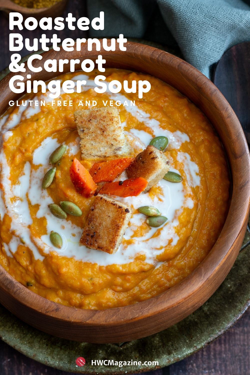 Roasted Butternut and Carrot Ginger Soup / https://www.hwcmagazine.com