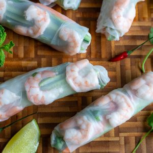 Summer Rolls with Chili-Lime Dipping Sauce / https://www.hwcmagazine.com
