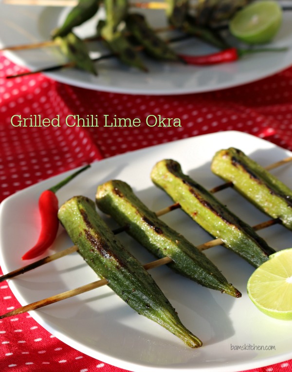 Grilled Chili Lime Okra Healthy World Cuisine