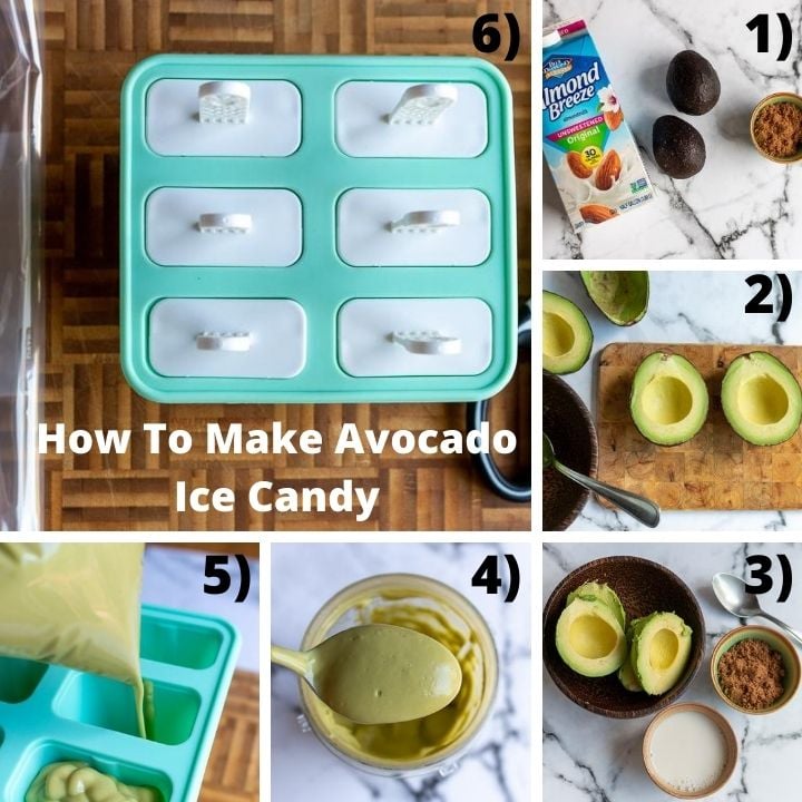 How to make avocado ice candy, step by step. 