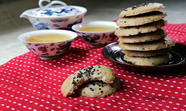 Chewy Black Sesame Cookies_Bams Kitchen