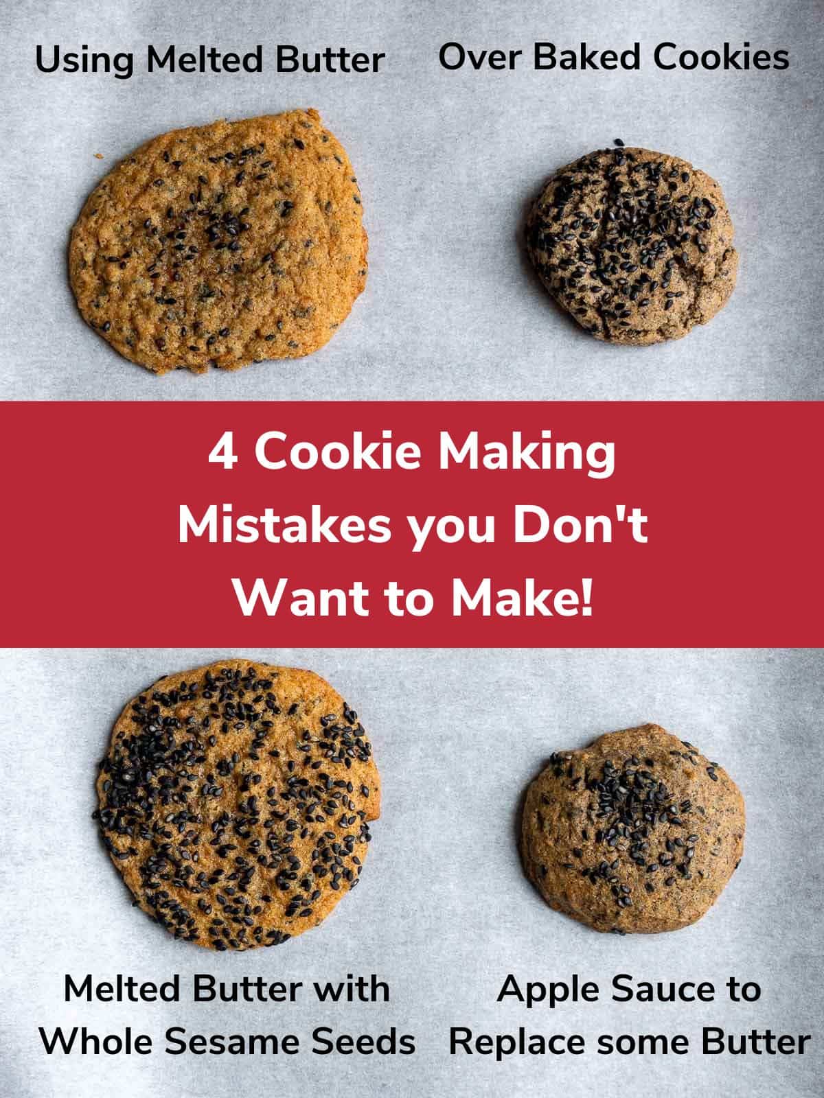 Cookie Mistakes to avoid with 4 cookies.