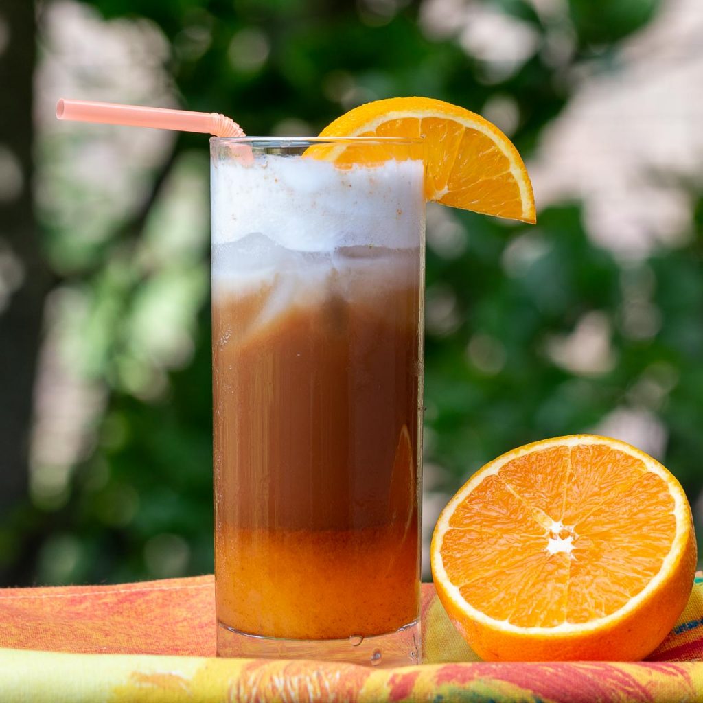 Iced Bumblebee Coffee (Coffee and Orange Juice) Healthy World Cuisine