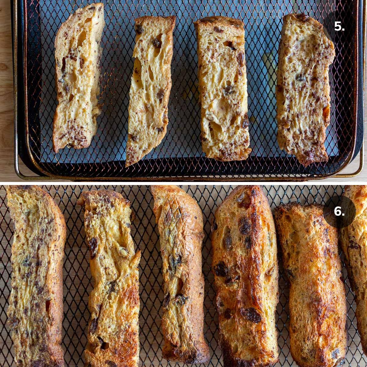 Air fried French toast sticks from the oven. 