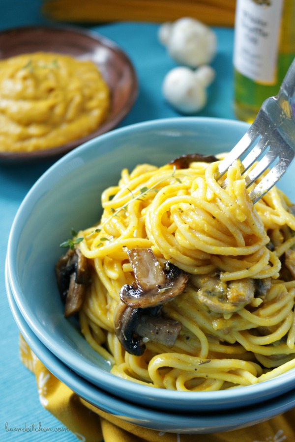 Creamy Kabocha Truffle Pasta - Healthy World Cuisine