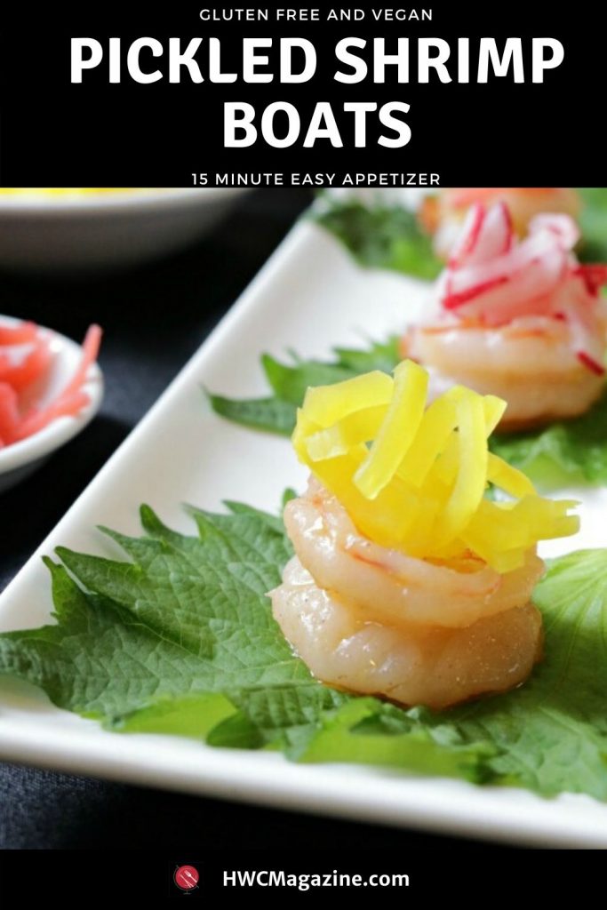 Shrimp Boats with Pickled Radish / https://www.hwcmagazine.com