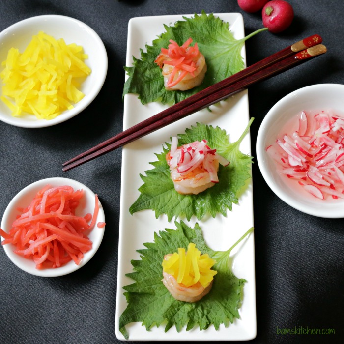 Shrimp Boats with Pickled radish-Healthy World Cuisine