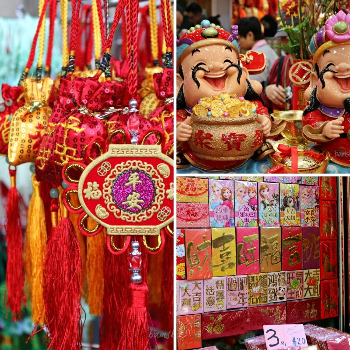 Chinese New Year decorations.