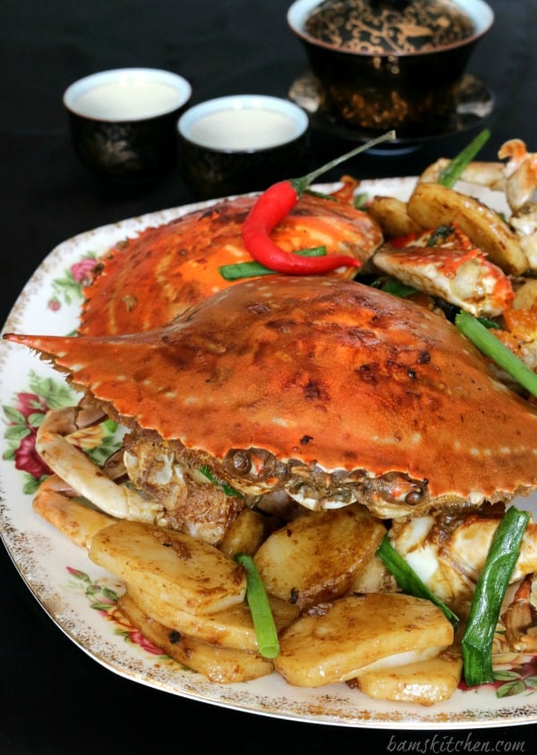 Stir Fried Flower Crab with Chinese New Year Cake- Healthy World Cuisine