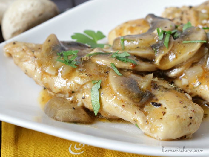 Mushroom Chicken with Brandy Sauce / https://www.hwcmagazine.com