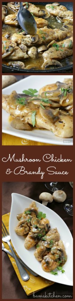 Mushroom Chicken with Brandy Sauce / https://www.hwcmagazine.com