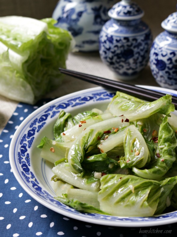 Stir Fried Romaine Lettuce / Healthy World Cuisine/ https://www.hwcmagazine.com