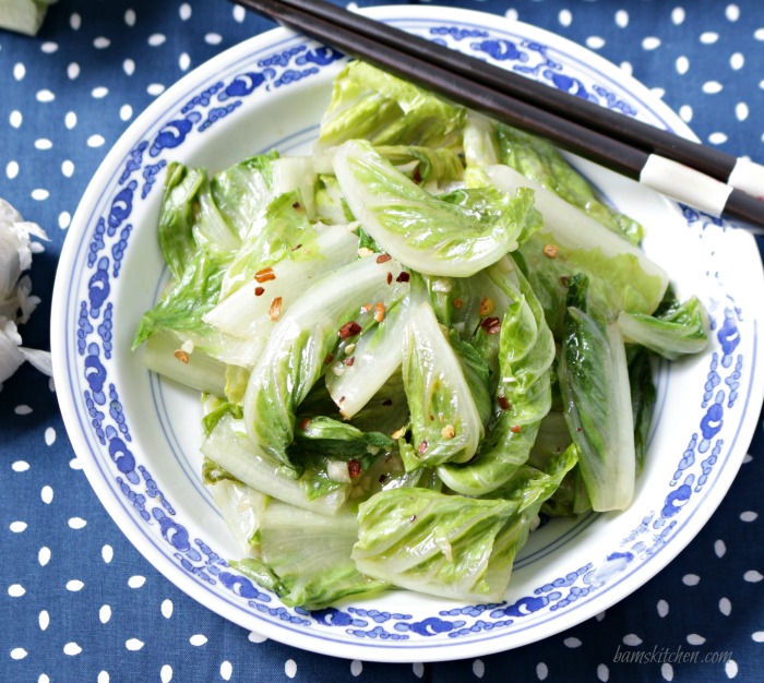 Stir Fried Romaine Lettuce / Healthy World Cuisine/ https://www.hwcmagazine.com