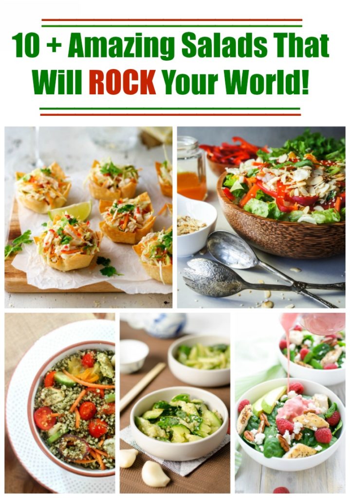 10 + Amazing Salads that are going to rock your world roundup.