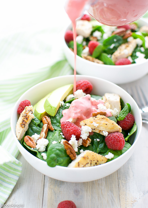 Spinach Salad with Raspberry Vinaigrette / Cooking LSL