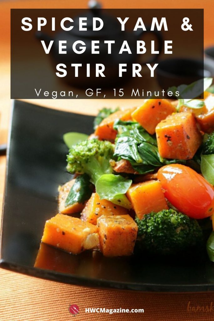 Spiced Yam & vegetable stir fry / https://www.hwcmagazine.com