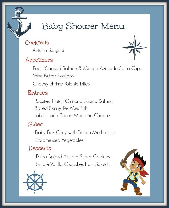 Menu Baby Shower / https://www.hwcmagazine.com