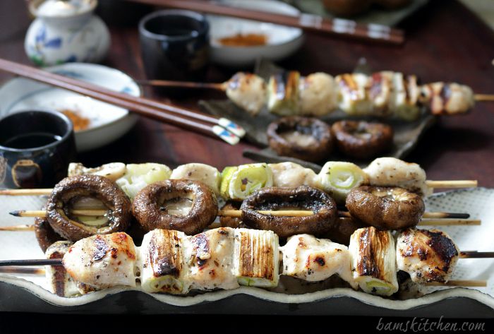 Negima Yakitori with Grilled Portobella / https://www.hwcmagazine.com