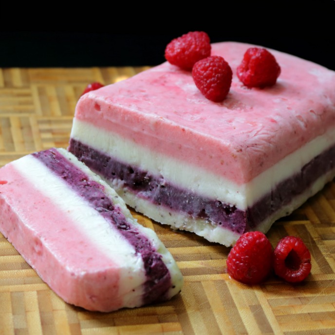 Rainbow Fruit Yogurt Layered Ice Cream / https://www.hwcmagazine.com